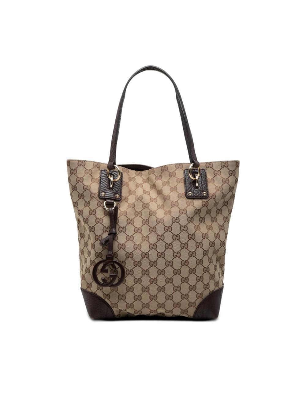 Gucci Gg Canvas Charm Tote Pre-Loved #361959G47B